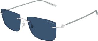 Montblanc MB0429S 004 Mens Sunglasses Silver Size 56