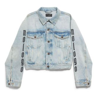 Balenciaga (WMNS) Balenciaga Nologo Small Fit Jacket Light Blue 793893TDW144141