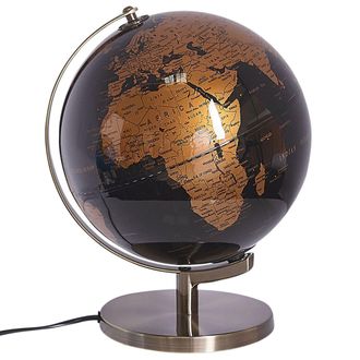 Beliani Globo Terr&aacute;queo De Mesa Moderno Giratorio Negro Y Cobre Magellan