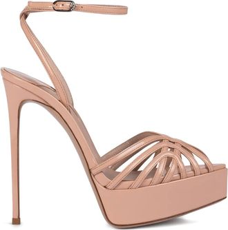 Le Silla Sandali Embrace con plateau - Toni neutri