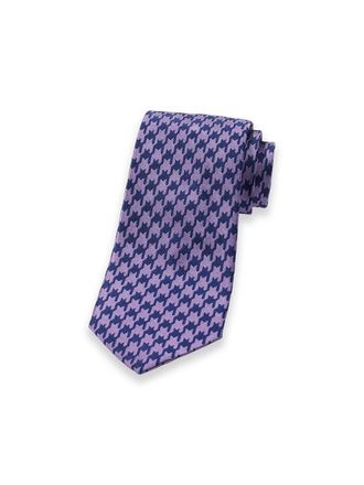 Paul Fredrick Patterned Woven Silk Tie in Purple/navy at Nordstrom