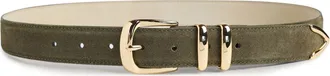 Favorite Daughter The Jordan Suede Belt in Neutral Green at Nordstrom, Size Medium