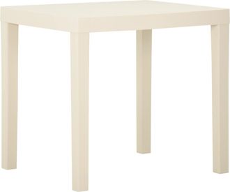 vidaXL Mesa De Jard&iacute;n De Pl&aacute;stico Blanca 79x65x72 Cm Vidaxl