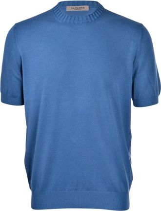 La Fileria Stijlvolle Sweatshirts & Hoodies - Heren - Ronde hals truien - Blauw - 2XL - Polyester - Truien & Vesten