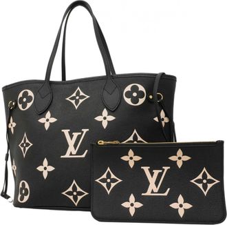Louis Vuitton Beige Black Tote Bag (Pre-Owned)