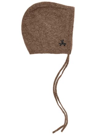 Simone Rocha Simone Rocha Floral Crystal-embellished Cashmere Bonnet - Black - One Size