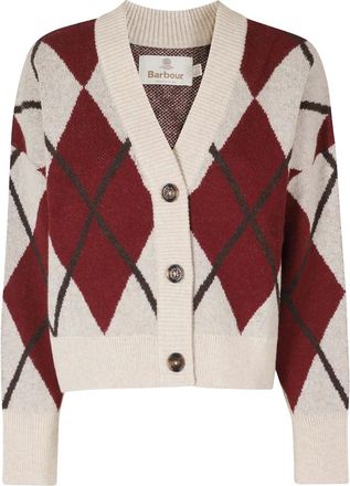 Barbour Harleigh Argyle Wolmix Vest - Dames - Truien - Veelkleurig - Maat: XS Wol