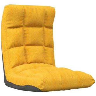 vidaXL Vidaxl - Tumbona De Suelo Plegable De Tela Amarillo Mostaza