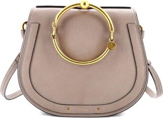 Chlo&eacute; Nile Leather Medium crossbody bag - Grijs
