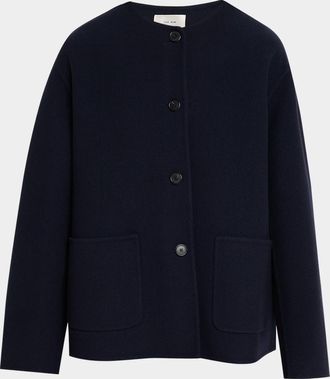 The Row Quintus Wool-Cashmere Single-Breasted Jacket