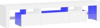 vidaXL Vidaxl - Mueble de tv con luces led blanco 200x36,5x40 cm