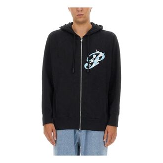 3.Paradis Zip-throughs, male, Black, Size: S Skateboard Zip Hooded Sweater