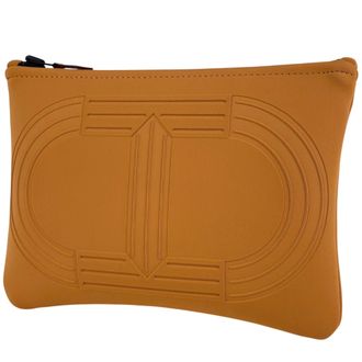 Herm&egrave;s Caramel Nylon Pouch (Pre-Owned)