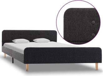 vidaXL Estructura De Cama De Arpillera Gris Oscuro 90x200 Cm Vidaxl