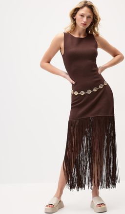 Twik Womens Thin fringes knit dress