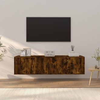 Berkfield Home 3 Piece TV Cabinet Set Smoked Oak Engineered Wood in Brown