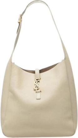 Saint Laurent Pre-owned Le 5 a 7 Schoudertas - Dames - Vintage Schoudertas - Beige - ONE Size - Leer - Vintage