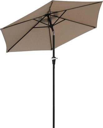 OUTSUNNY Sombrilla de jard&iacute;n 230x230x216 cm caqui