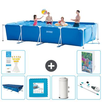 Intex Piscina Con Estructura Rectangular - 450x220x84 Cm - 7-piezas S9