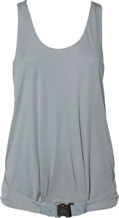 Gucci Top smanicato con cintura - Grigio