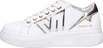 Emanuelle Vee Sneakers Wit - Dames - Sneakers - Wit - 39 EU - Leer - Schoenen