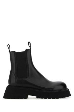 Mars&egrave;ll Black Leather Ankle Boots