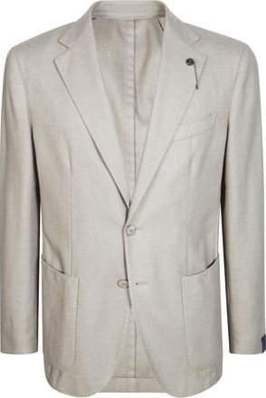Santaniello Washed Wool-Blend Tailored Jacket