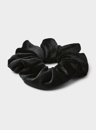 Simons Womens Large moir&eacute; velvet scrunchie