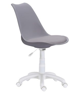 Home Heavenly Silla escritorio asiento ergon&oacute;mico tapizado polipiel gris
