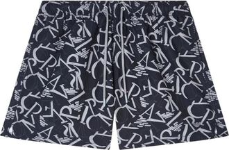 Emporio Armani Zwemshorts met trekkoord - Heren - Strandmode - Zwart - M - Polyester - Badmode