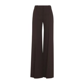 Ermanno Scervino Pantalones de Pierna Recta - Trousers - Mujer - Marr&oacute;n - S