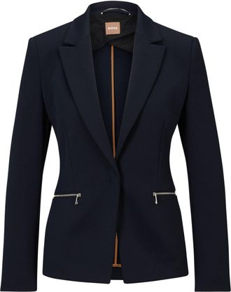 HUGO BOSS Womens Blazer in Dark Blue 404 - Size 6 UK