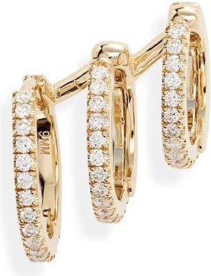 Maria Tash Diamond Eternity Triple Linked Hoop Earring and Cuff in Yellow-Right at Nordstrom