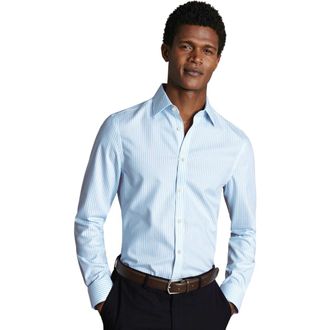 CHARLES TYRWHITT Non-Iron Royal Oxford Shirt in Sky Blue at Nordstrom, Size 16.5 - 36