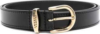 Isabel Marant Black Zadd Leather Belt - Womens - Calf Leather