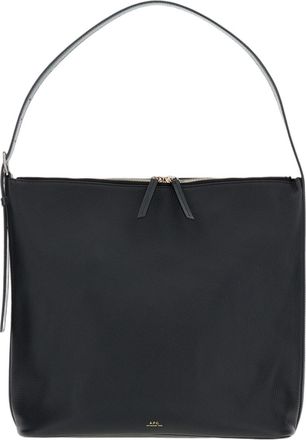 A.P.C. Black Vera Smooth Leather Shoulder Bag