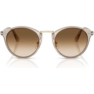 Persol 51mm Gradient Phantos Sunglasses in Transparent Brown Grey /Clear at Nordstrom