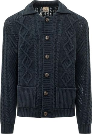 Rakk&igrave; Renegade Cardigan - Heren - Vesten - Blauw - 2XL - Wol - Truien & Vesten