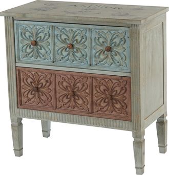 Hhg Hhg - Nunca Usado] C&oacute;moda Aveiro Aparador Mueble Shabby Look, Vintage, 80x79x40cm