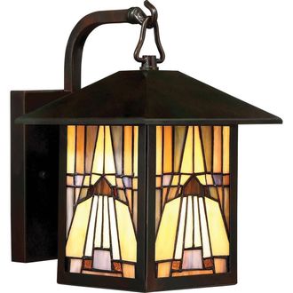 Netlighting Inglenook Outdoor 1 Light Small Wall Lantern Bronze Finish E27
