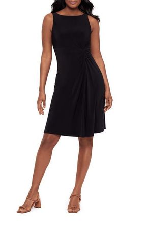 Miraclesuit Remi Side Gathered Stretch Jersey Dress in Black at Nordstrom, Size X-Small