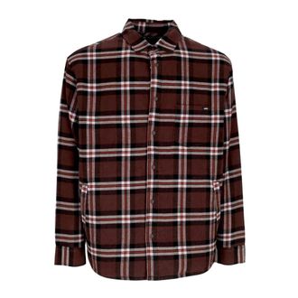 Vans Gewatteerd Flanellen Shirt Fudge/Lavender Frost - Heren - Casual Overhemden - Veelkleurig - L - Katoen - Overhemden