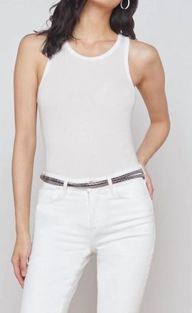 L'agence Nia Racerback Tank Top In White