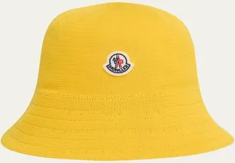 Moncler Mens Cotton Logo Bucket Hat