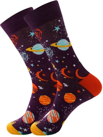 Generic Sock Slippers Women Womens Cotton Fun Universe Series Astronaut fluffy Xmas Socks Christmas Stockings For Women (L, One Size)