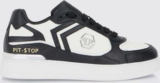 Philipp Plein Sneakers basse Pit-$top in pelle monogram con logo Hexagon