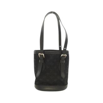 Louis Vuitton Pre-owned Bucket Bags, female, Black, Size: ONE SIZE Pre-owned Monogram Satin Little Bucket