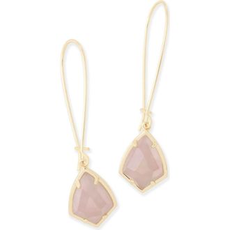 Kendra Scott Carrine Earrings in Rose Quartz/Gold at Nordstrom
