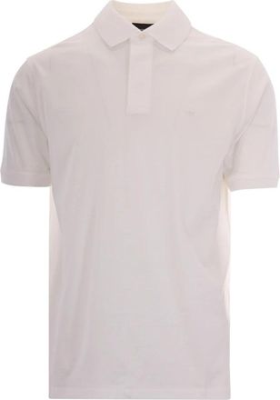 Emporio Armani Lyocell Blend Jersey Polo Shirt - Heren - Polos - Wit - M - Katoen - Tops