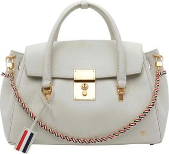 Thom Browne Bolton Tas - Dames - Handtassen - Wit - ONE Size - Leer - Tassen